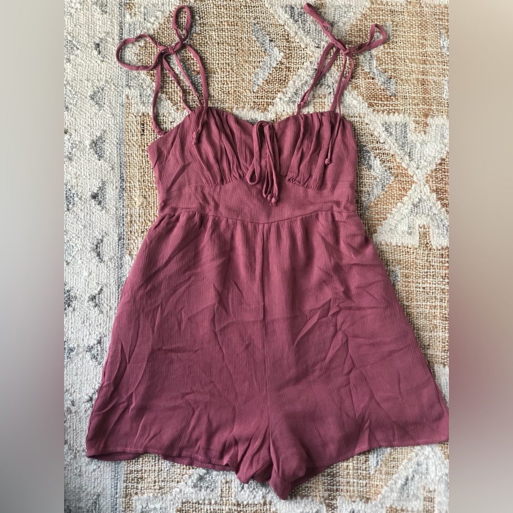 L.A. Hearts Tie Front Romper - S